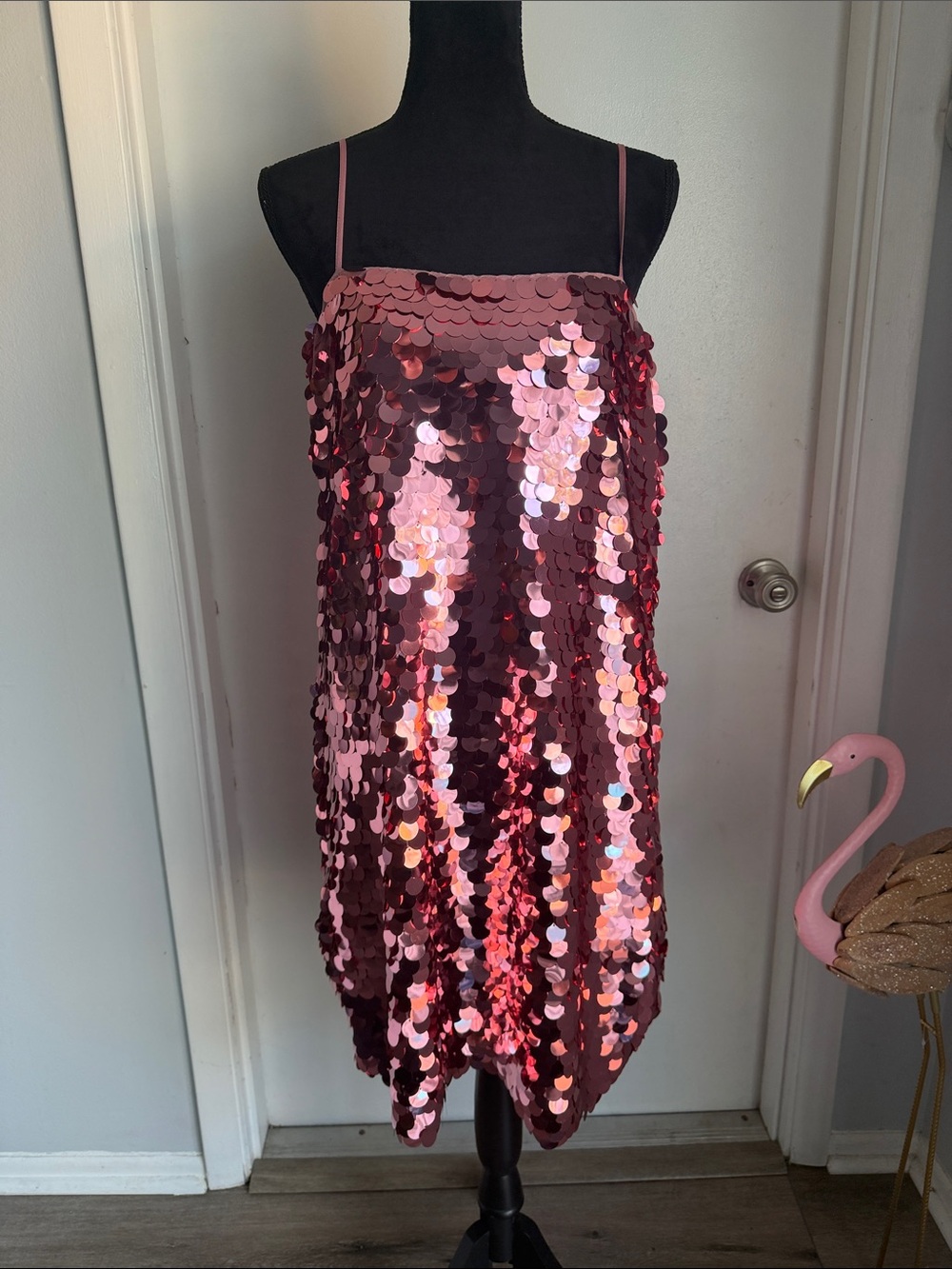 Sequined Pink Shimmer Dress